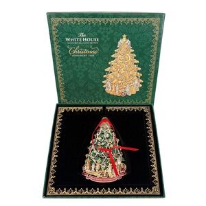 2008 White House Christmas Ornament Benjamin Harrison Historical Association Box